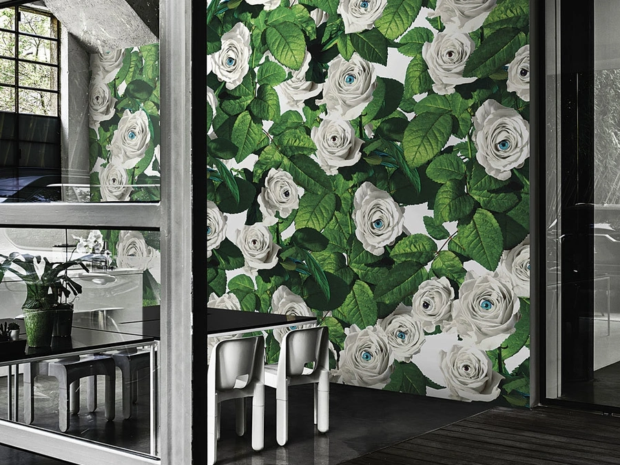 Carta da parati Eyes & Roses di London Art
