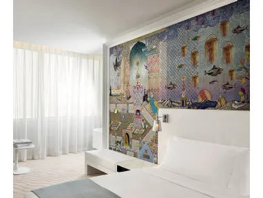 Carta da parati in stile orientale Mondrian Doha di London Art