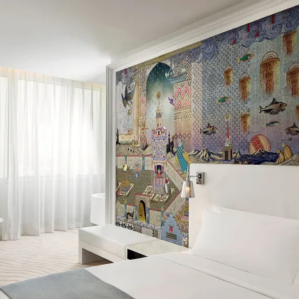 Carta da parati in stile orientale Mondrian Doha di London Art