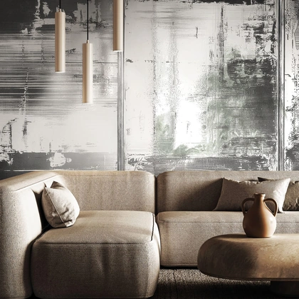 Carta da parati Metal Haze di London Art