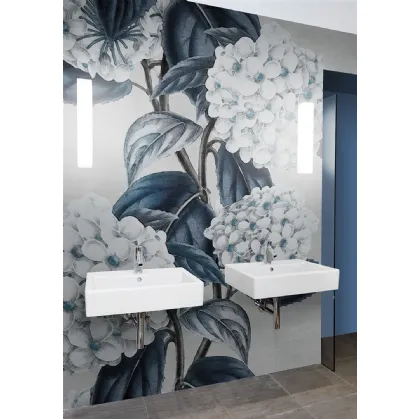 Carta da parati con immagine floreale gigante Ortensia di London Art