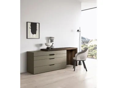 Console Scrittoio 01 in laccato e legno di Presotto