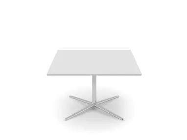 Tavolino Loop Table con top in laminato Bianco e base in alluminio di Infiniti