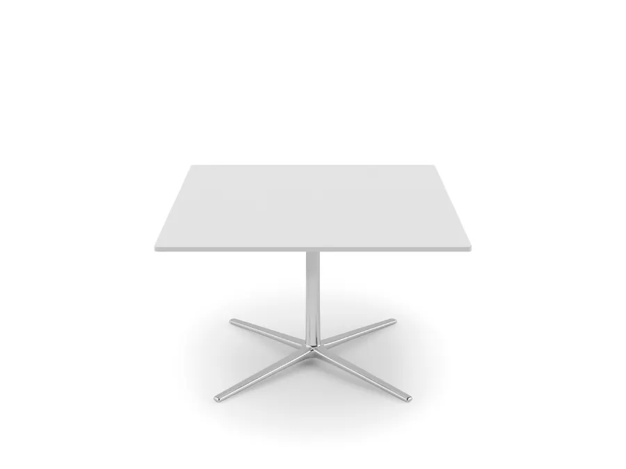 Tavolino Loop Table con top in laminato Bianco e base in alluminio di Infiniti