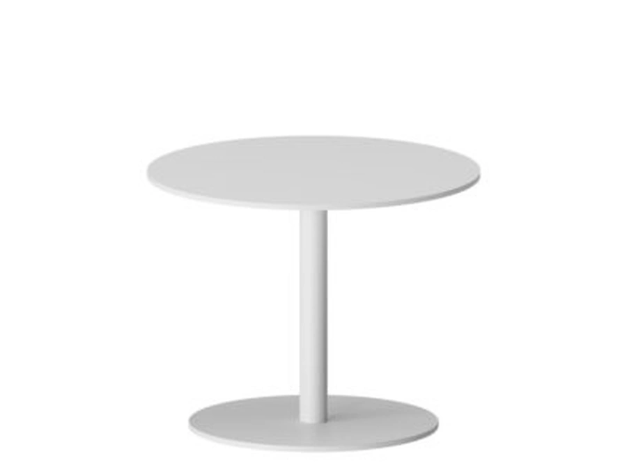 Tavolino Round con top in laminato e base in acciaio di Infiniti