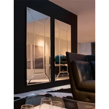 Specchio elegante e raffinato con bisello smussato Constantia di Tonin Casa