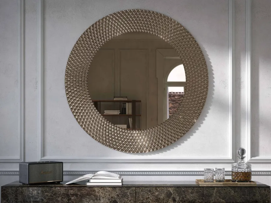 Specchio Pitti con cornice in fusione goccia di Tonin Casa