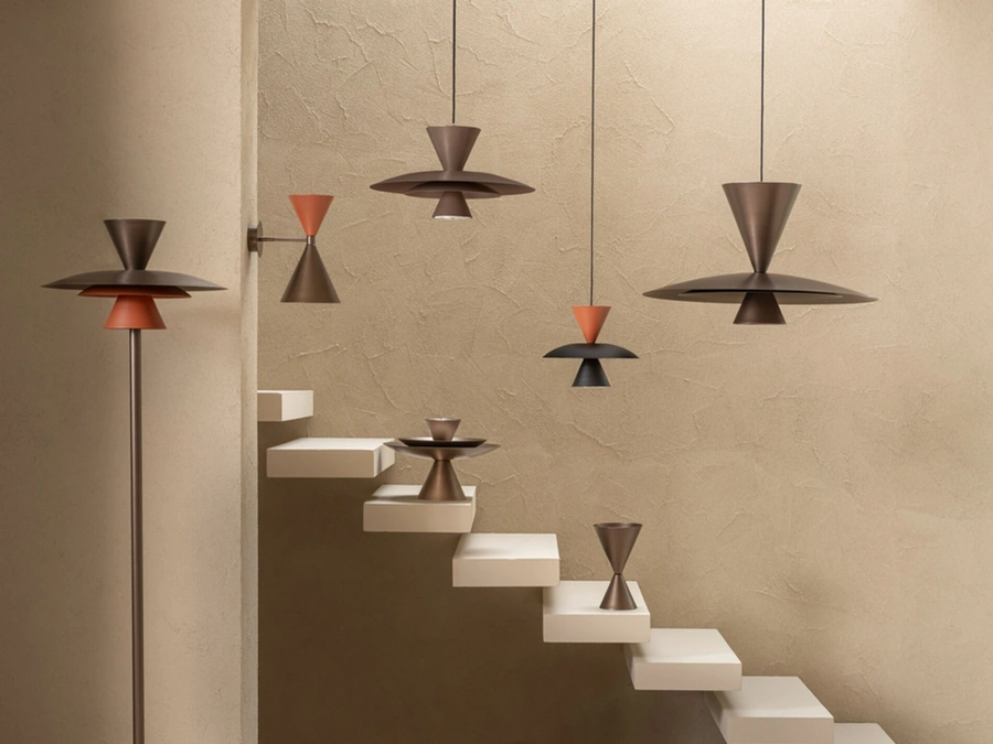 Lampada in metallo verniciato Chiara di Riflessi