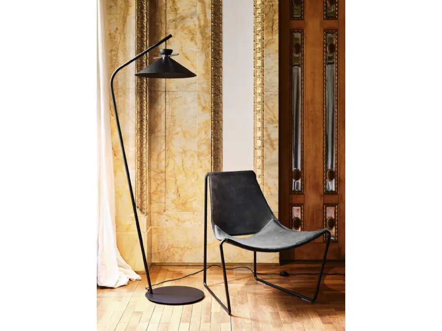 Lampada in metallo verniciato nero Japan Terra di Midj