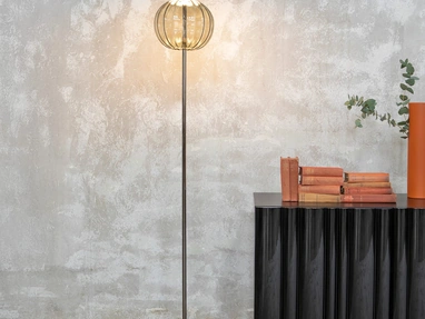 Lampada da terra Pagoda in metallo e vetro di Tonin Casa