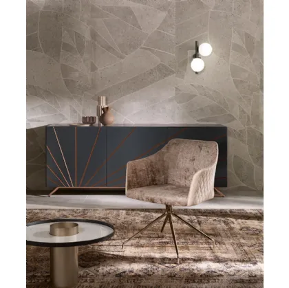 Lampada da parete Twist Applique in metallo con due bulbi in vetro bianco satinato di Riflessi