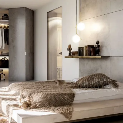 Porta battente per interni in vetro dallo stile minimalista Gaia Filo muro di Doal