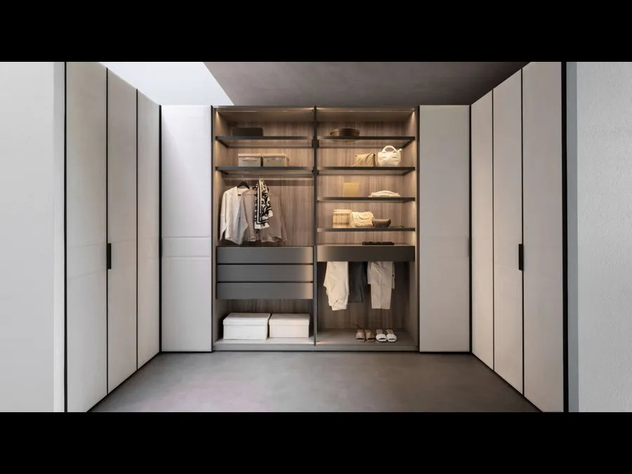 Cabina Armadio Tecnopolis Free in nobilitato e laccato di Presotto