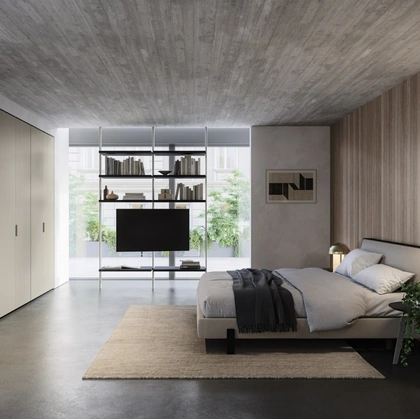 Armadio Trail con anta cannettata di Sangiacomo