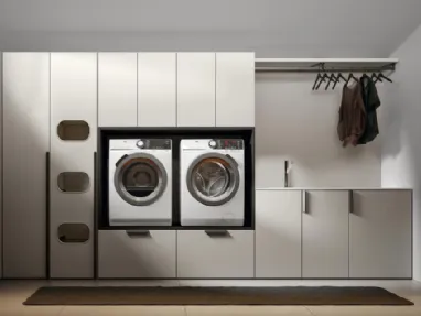 Mobile da Bagno per lavanderia in nobilitato canapa Minerva 02 di Edoné
