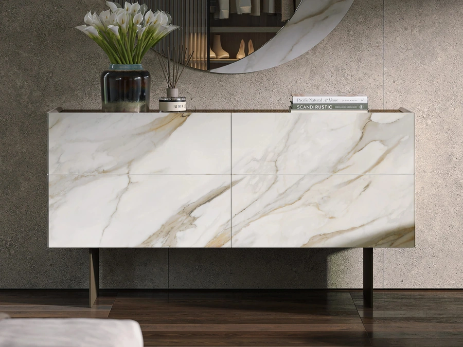 Comò Cristalia in vetro stampato di Tonin Casa