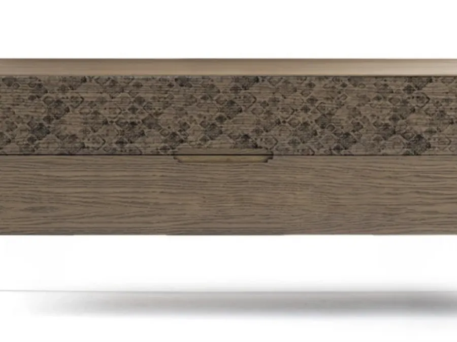 Comò Icon's 101 Damasco in legno con stampa decorativa di Devina Nais
