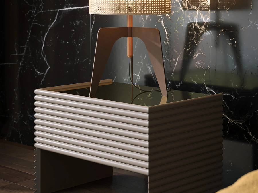 Comodino Patsy in legno laccato di Tonin Casa