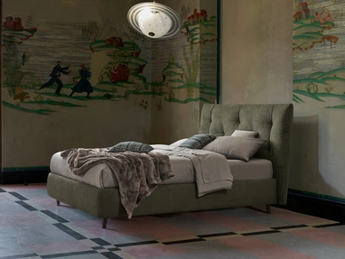 Letto in tessuto Gustav di Dorelan Letti