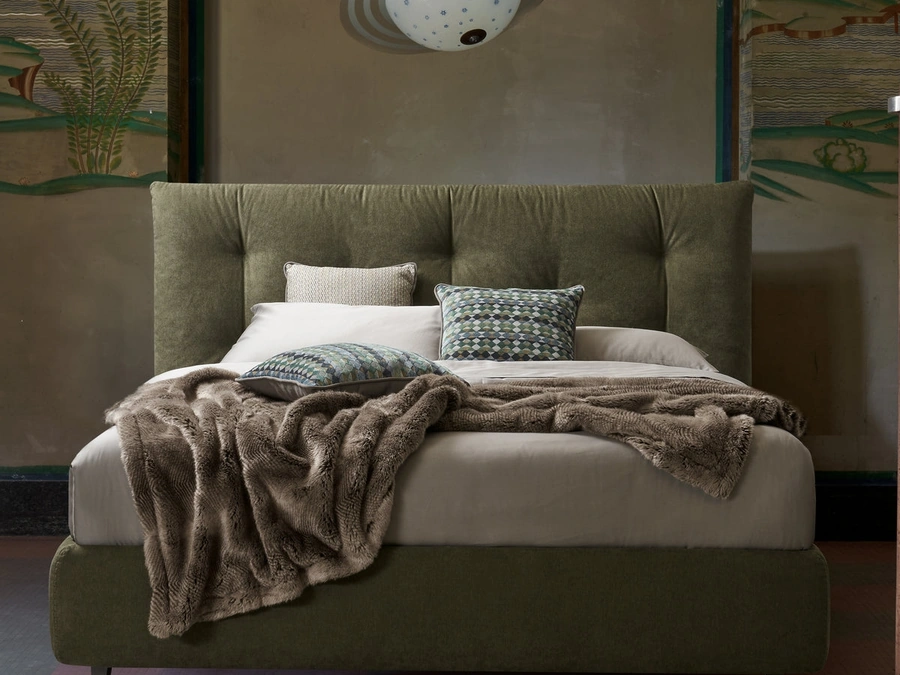 Letto in tessuto Gustav di Dorelan Letti