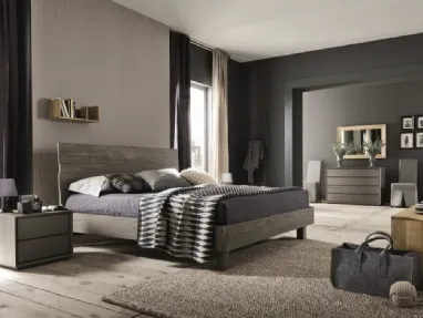 Letto matrimoniale moderno in rovere Kenzo di Alta Corte