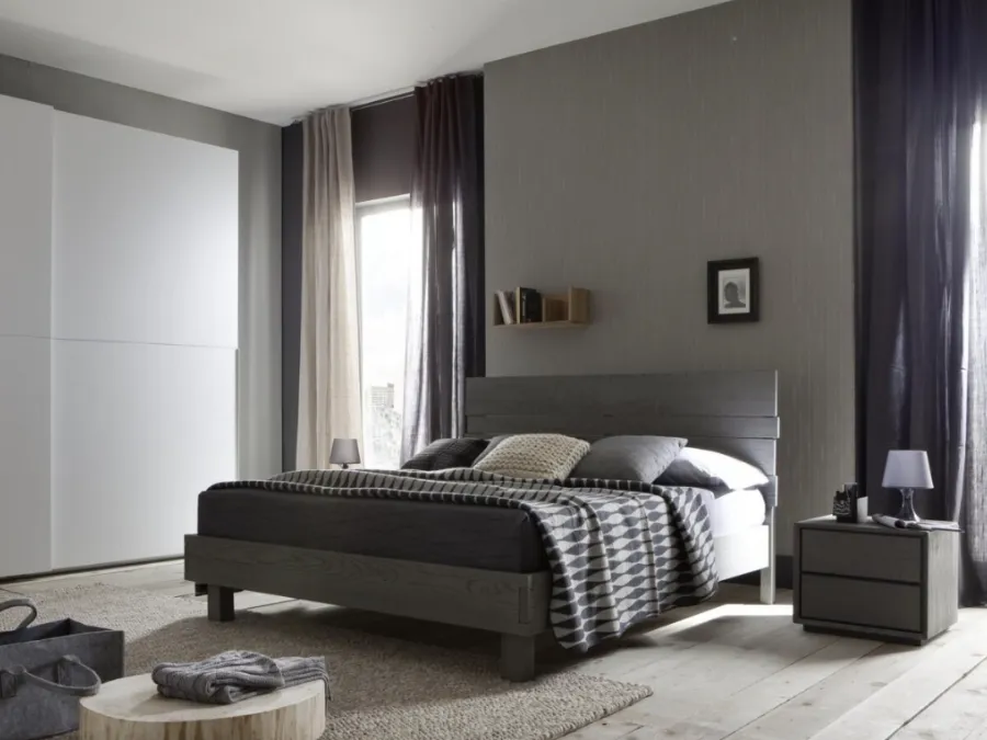 Letto matrimoniale moderno in rovere Kenzo di Alta Corte