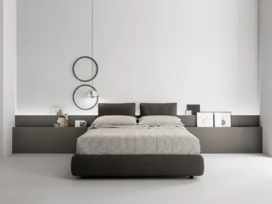 Letto in tessuto con testiera Let Space di Caccaro