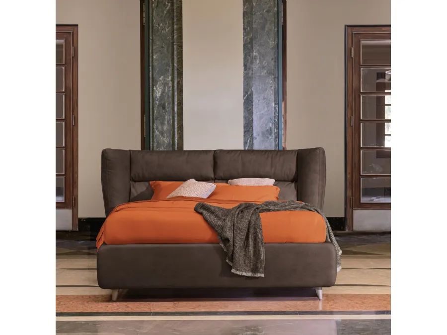 Letto matrimoniale in pelle Sandi di Dorelan Letti