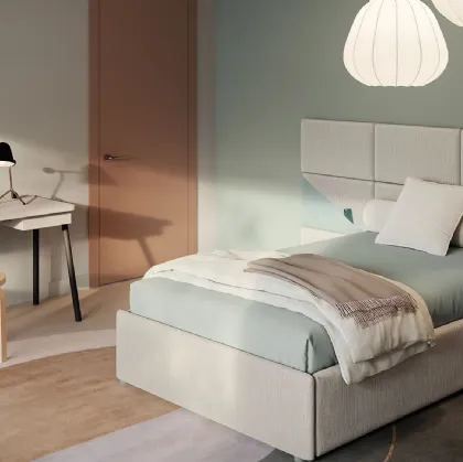 Letto singolo con box contenitore Boiserie Marlene di Twils