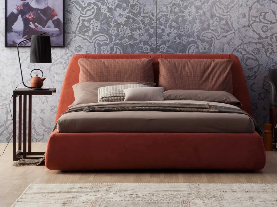 Letto matrimoniale in tessuto Dharma di Tonin Casa