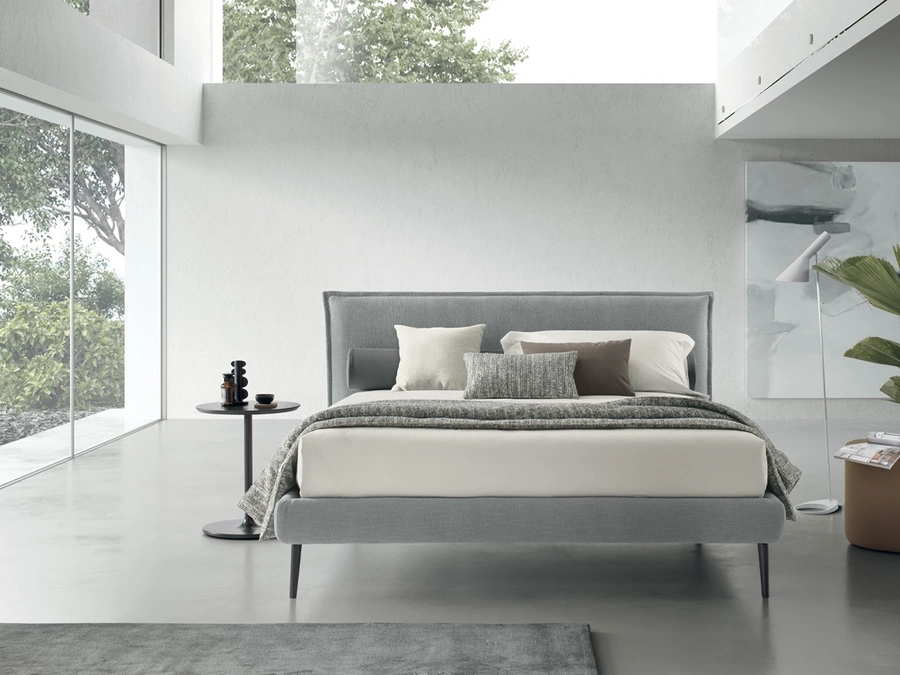 Letto in tessuto imbottito Pascal di V&Nice