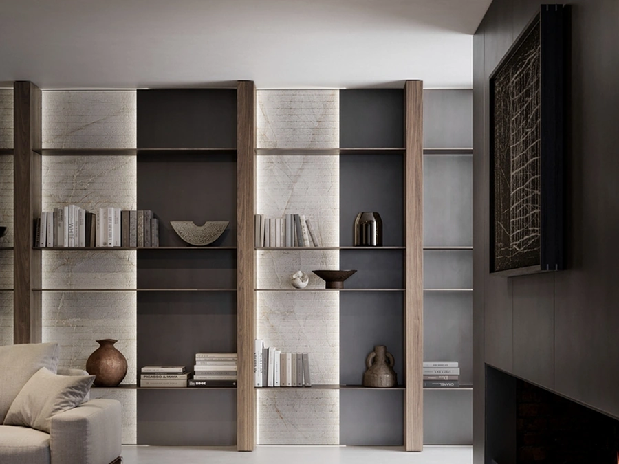 Libreria a muro Blade Edge di Modulnova