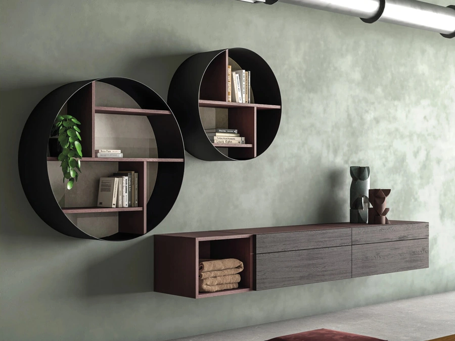 Libreria sospesa Icons 360° di Devina Nais