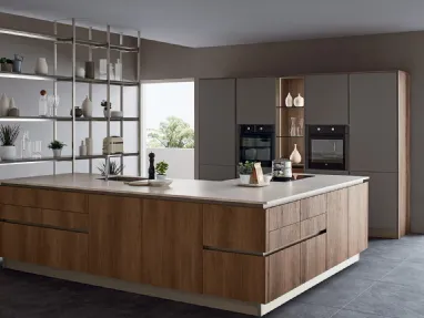 Libreria divisoria in metallo finitura bronzo Tribeca 05 di Veneta Cucine