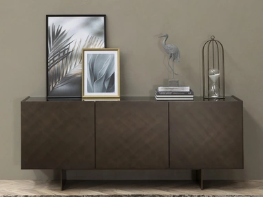 Madia Coated in laccato bronzo spazzolato di Tonin Casa
