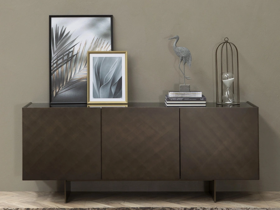 Madia Coated in laccato bronzo spazzolato di Tonin Casa