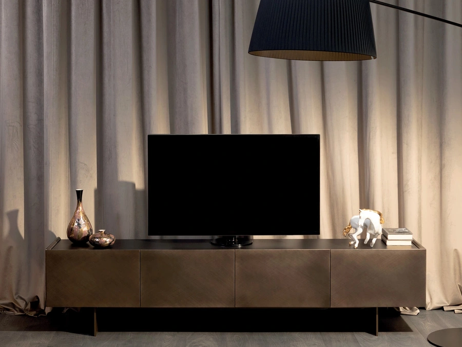 Madia Coated in laccato bronzo spazzolato di Tonin Casa