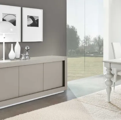 Madia Picasso P1 laccata opaca in finitura Tortora di Riflessi