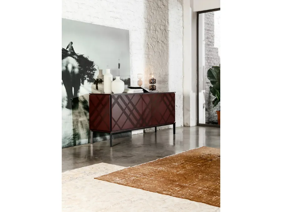 Madia Tartan in legno serigrafato di Tonin Casa