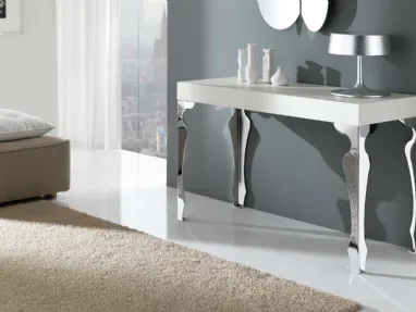 Mobile ingresso Luxury Consolle allungabile in legno con gambe in acciaio di Riflessi