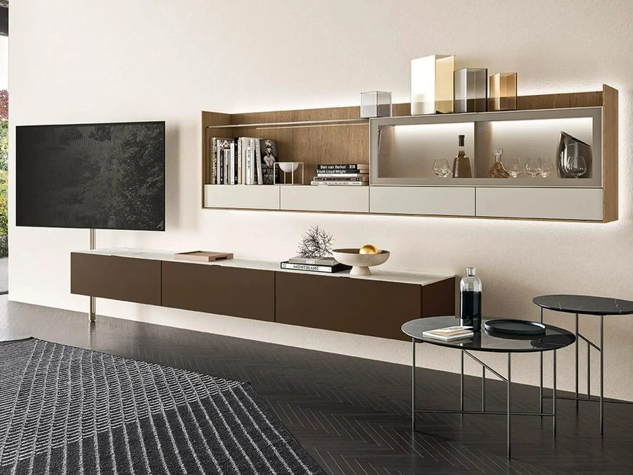 Mobile Porta Tv Tv Video in laccato di Sangiacomo