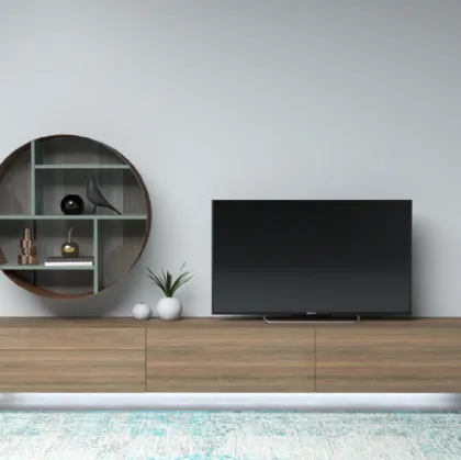 Mobile sospeso Living Zero 16 L33 in Rovere massello di Devina Nais