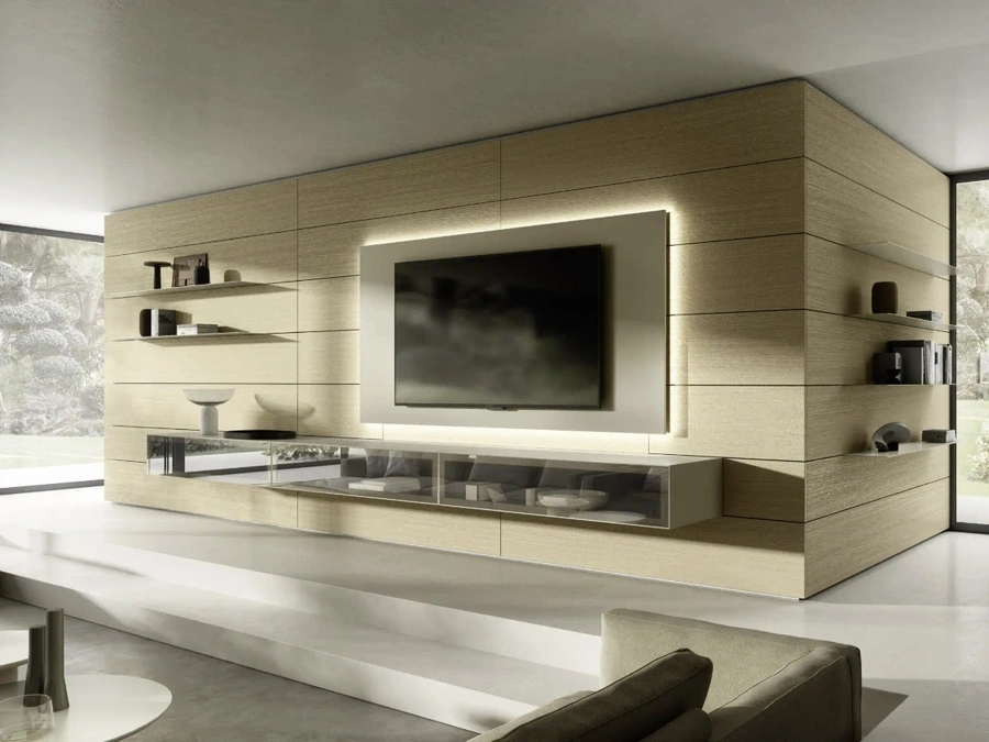 Parete Attrezzata Domino Boiserie 08 di Sangiacomo