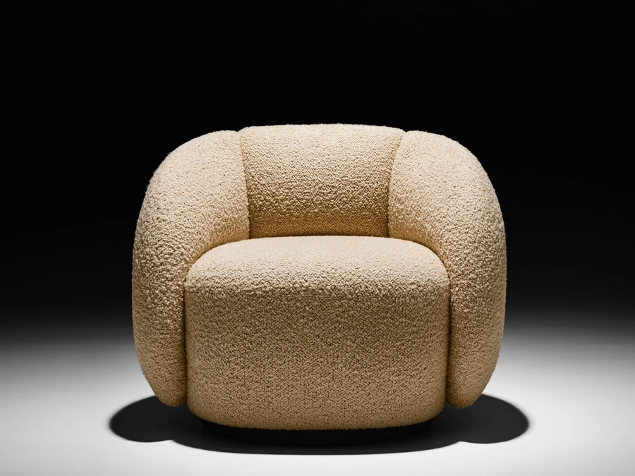 Poltrona in tessuto Brioche di Twils