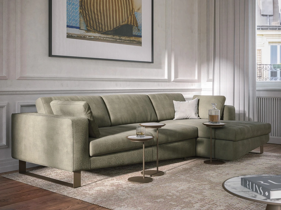 Divano  con penisola Montecarlo di Tonin Casa