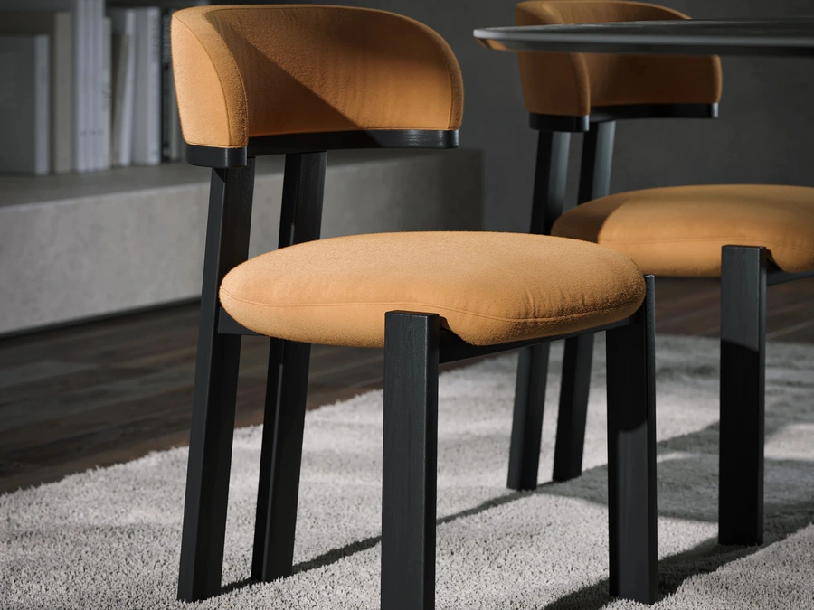 Sedia in tessuto e legno Camila di Tonin Casa