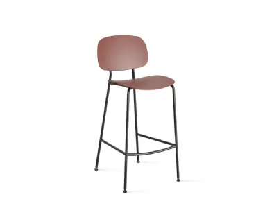 SgabelloTondina Pop Kitchen Stool in polipropilene con telaio in acciaio di Infiniti