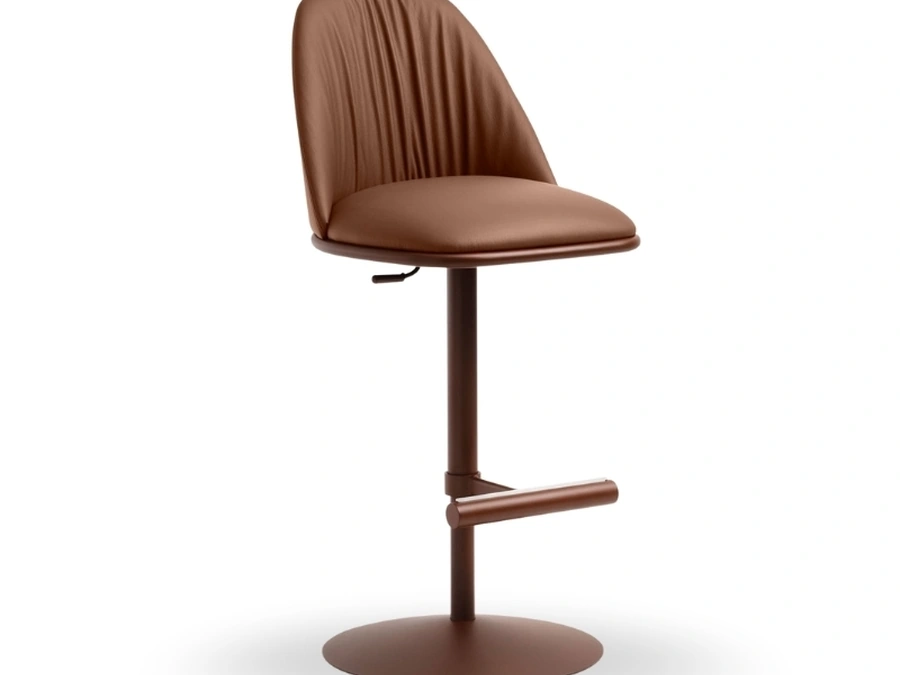 Sgabello in pelle Lea Deluxe di Midj