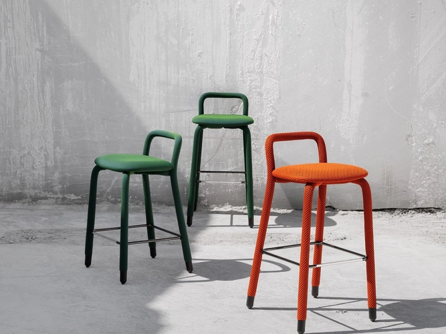 Sgabello imbottito Pippi di Midj