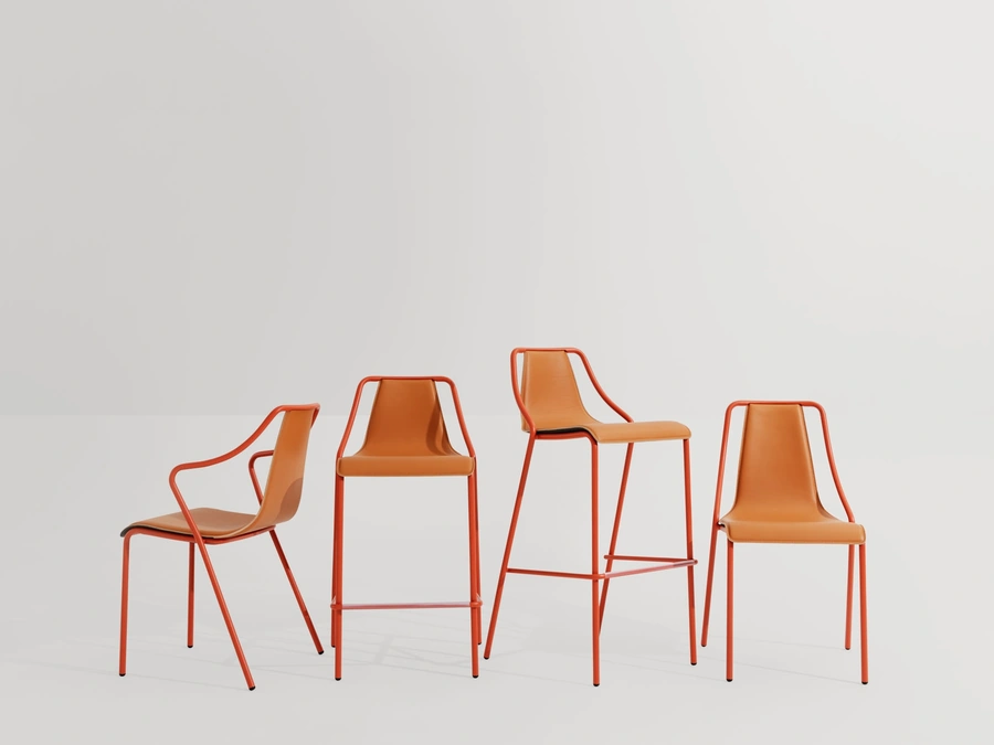 Sedia Ola in cuoio di Midj